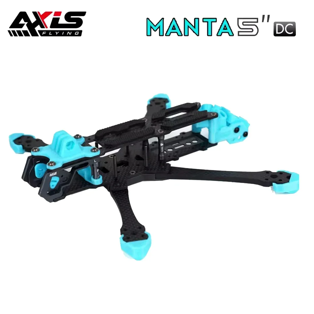 

Axisflying MANTA 5 inch DC Carbon Fiber Frame Kits 229mm Wheelbase Suitable for DJI O3 RC FPV Freestyle Drones