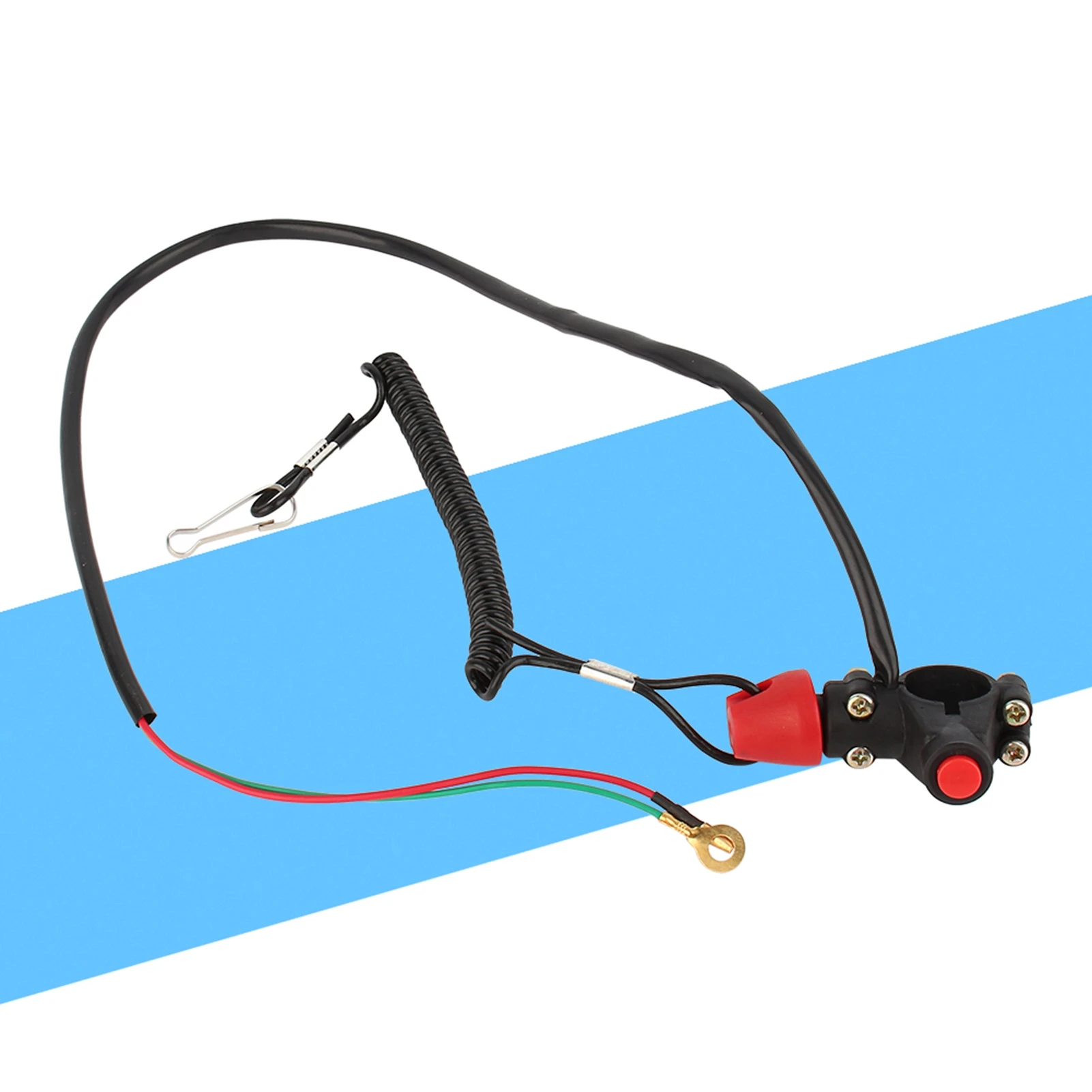 

Landyard Stop 1x Engine Cord Lanyard Kill Stop Safety Tether 12V CO For Motor ATV Boat Motor Emergency Off