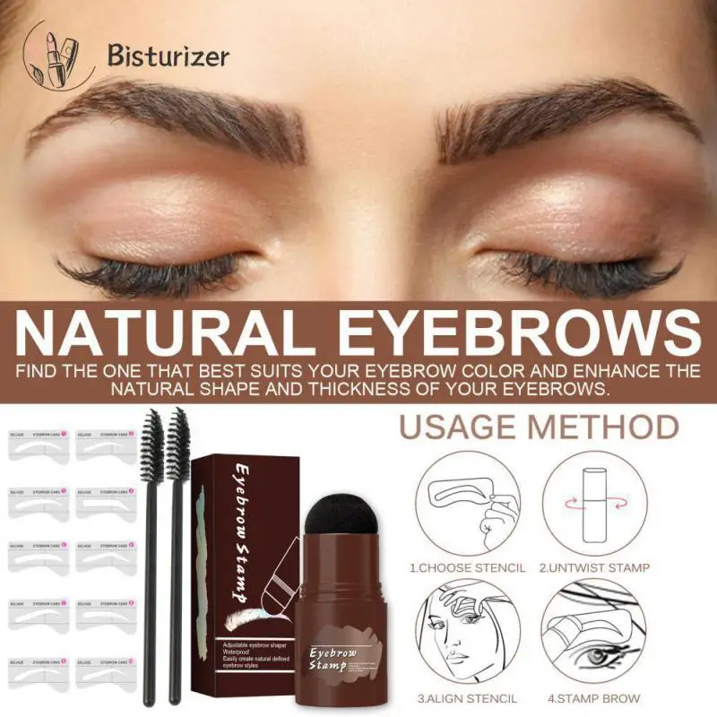 Relleno de cejas a prueba de sudor, herramienta de maquillaje perezoso, resistente al agua, conveniente, de larga duración, ahorra tiempo, aspecto Natural, perfecto