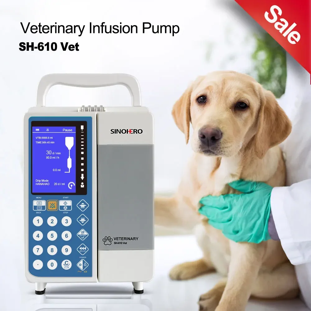 

SH-610 Veterinary Infusion Pump LCD Display Real-time Alarm Hospitals Volumetric IV Fluid Syringe Pump Medical Device