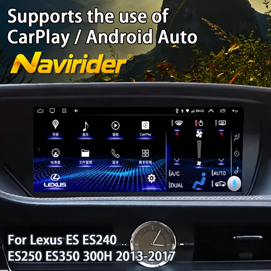 10.25 Inch Android Head Unit For Lexus ES ES240 ES250 ES350 300H 2013-2017 Bluetooth Handsfree Call WIFI Auto Stereo Multimedia