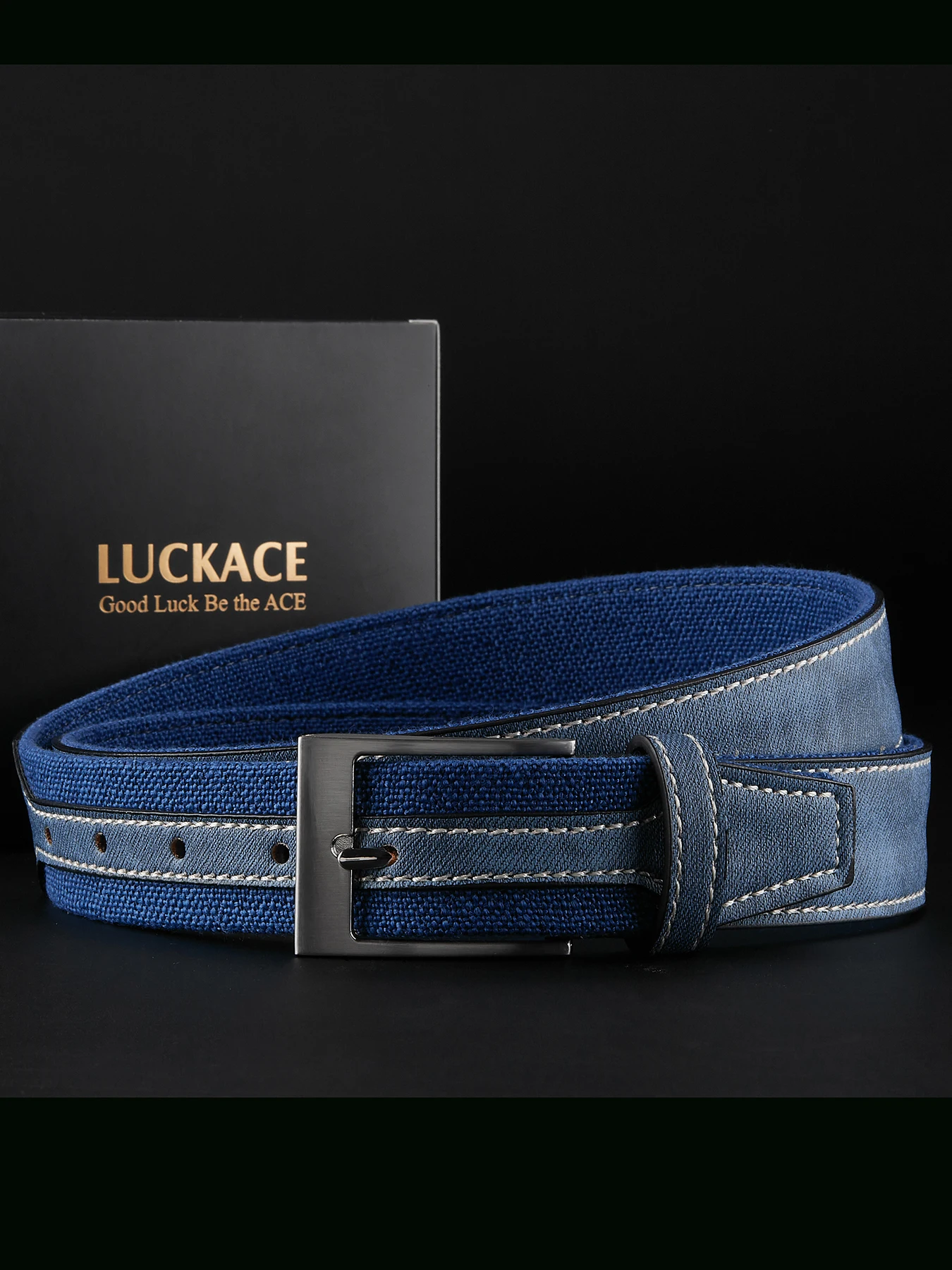 LUCKACE Brand Stylish Canvas Men's Belt Pants Jeans Casual Belts Youth Casual Splicing Belts For Men Best choice for Gifts