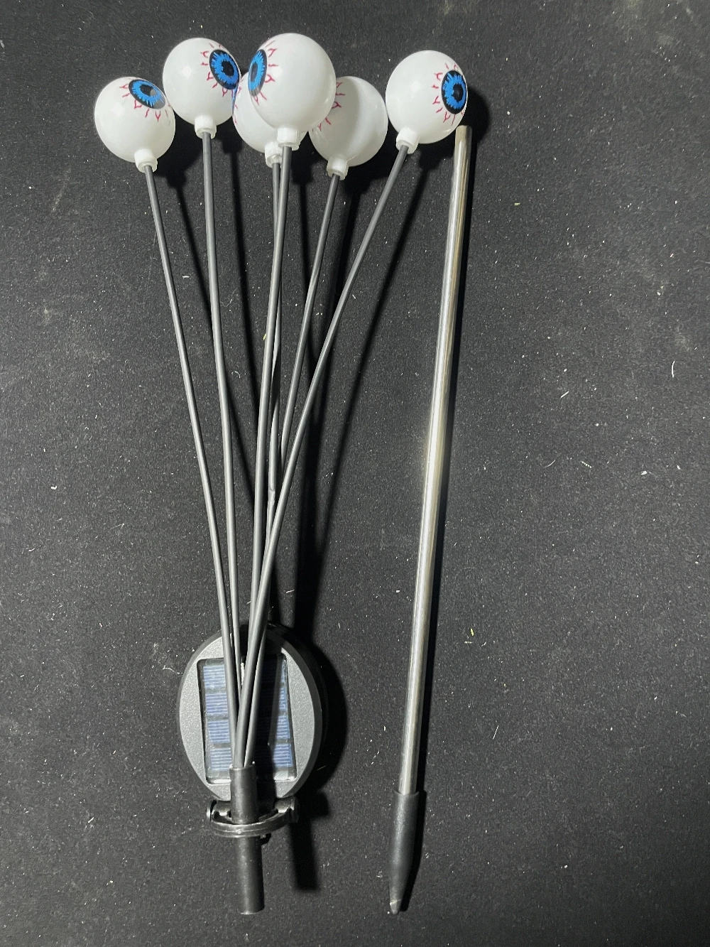 6-رئيس الشمسية هالوين الأرجواني مقلة العين أضواء ، أضواء اليراع في الهواء الطلق ، المكونات في حصة أضواء للحديقة ، الحديقة ، ساحة ، قبر الرعب ديكور