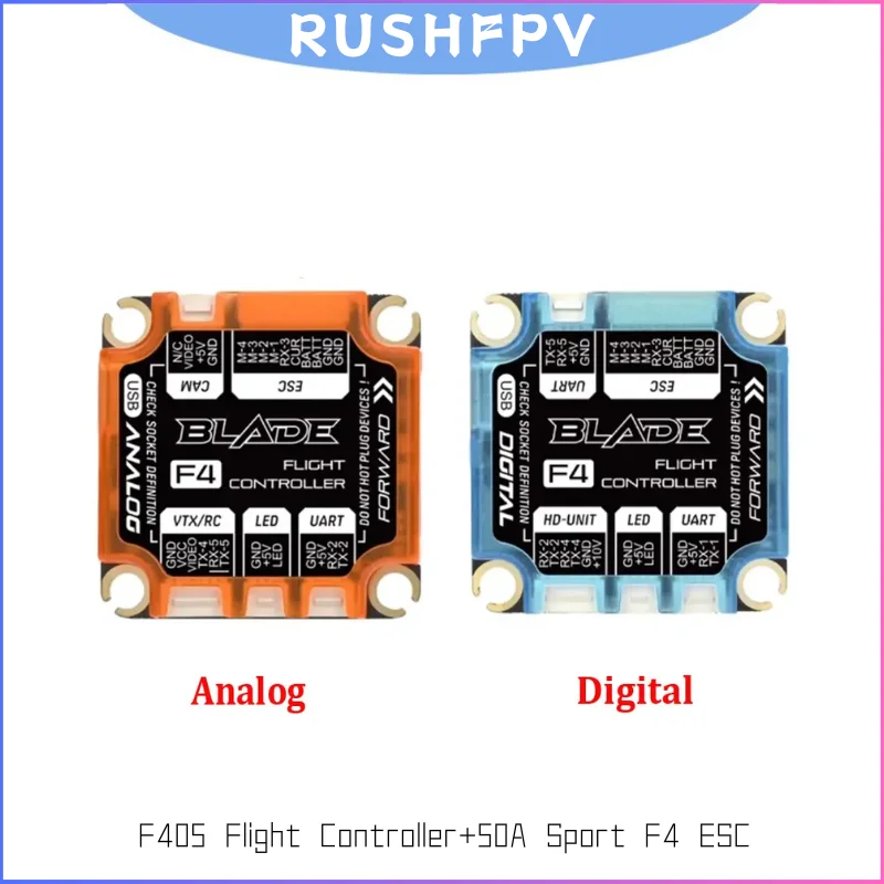 

RUSHFPV RUSH BLADE F405 Stack Flight Controller with 50A Sport F4 ESC 128K for FPV Freestyle Racing Drones