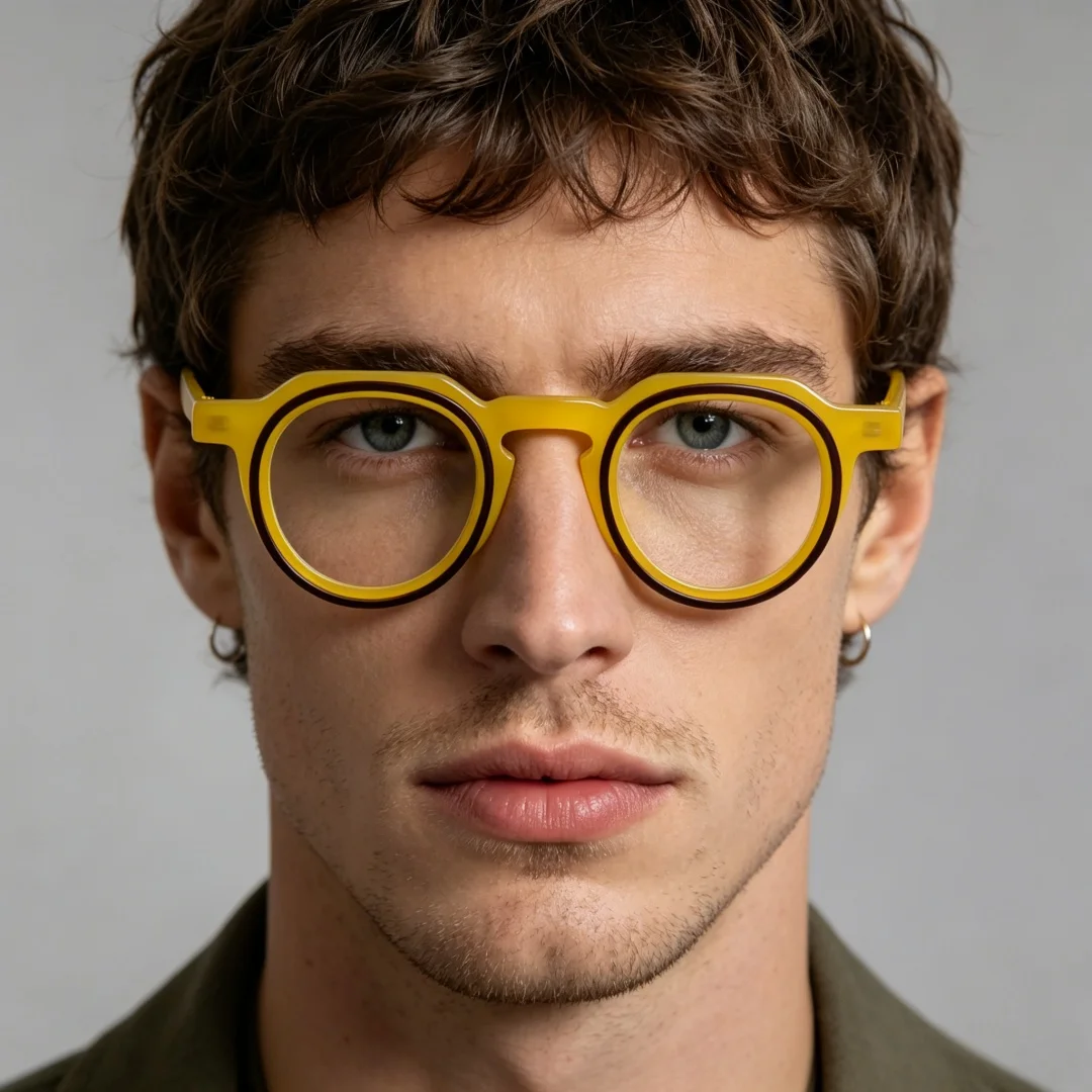 

BETSION Fashion Round Acetate Reading Glasses Matte Color Spectacles Myopia Men Women Presbyopia Prescription Eyeglasses Frames