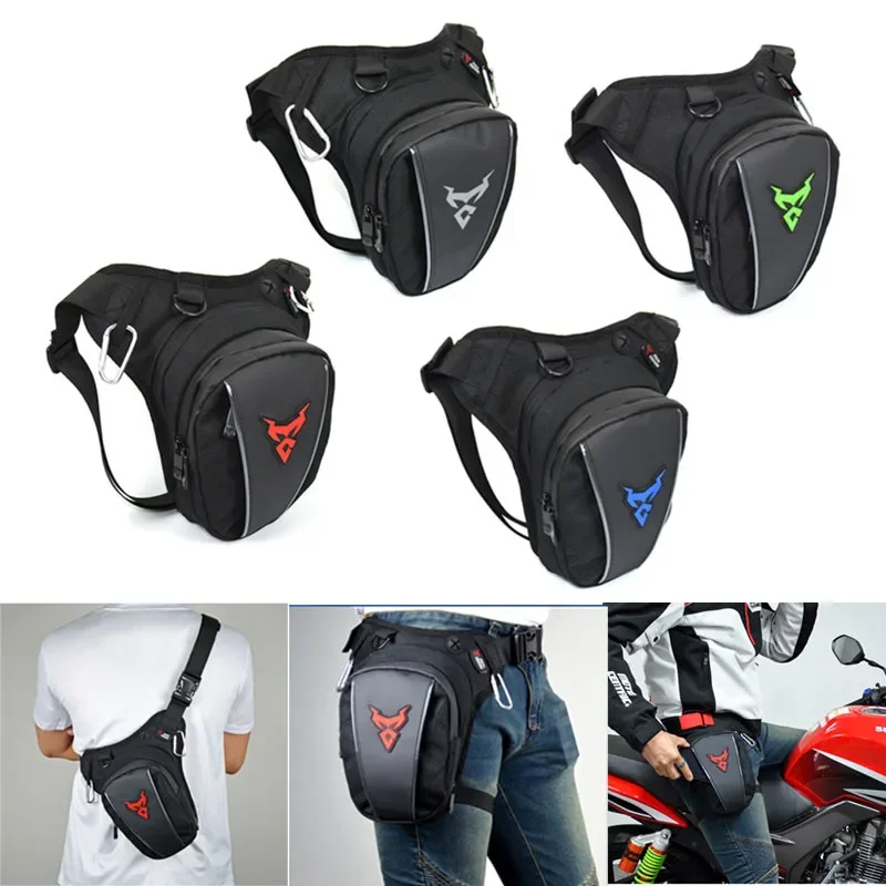 Fashion Motorcycle Drop Leg Bag Hip Bum Fanny Pack Waterproof  Bag Travel Casual Outdoor Waist Bag  Bike Backpack For Cafe Racer