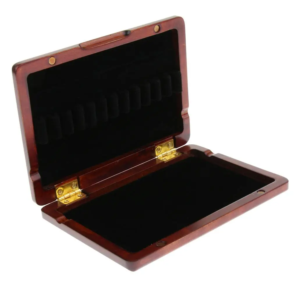 Red Wooden Oboe Reed Case Box for 12PCS Reeds Hold Storage ,