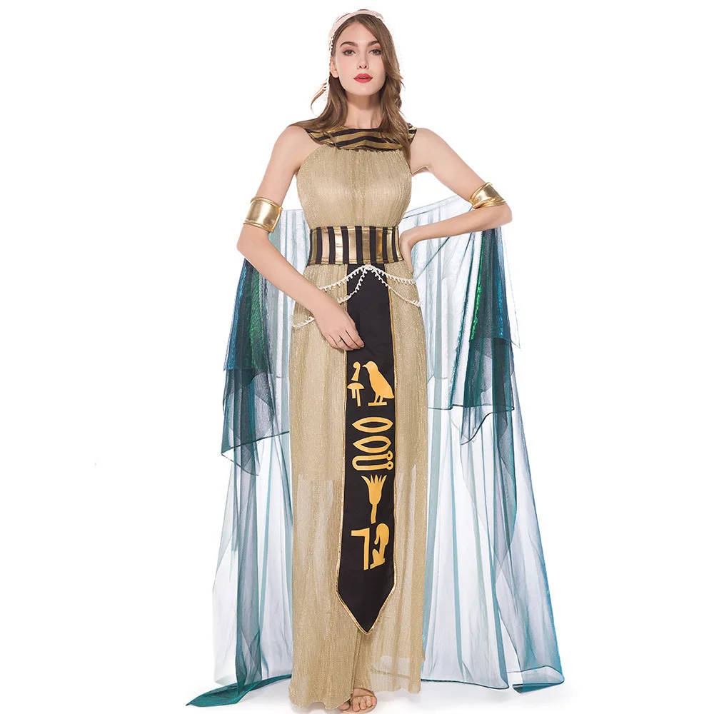 Neue Halloween Cosplay Pharao Prinz und Königin Paar Performance Kleidung ethnische Bühnenoutfits Damen Traditional...