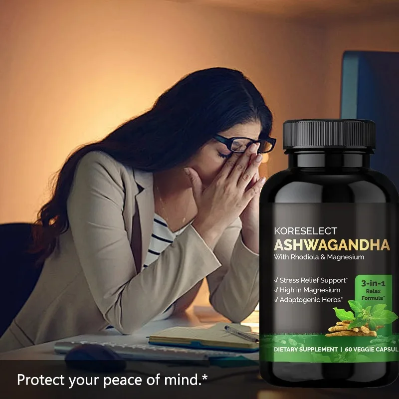 

Ashwagandha Extract Capsules - Helps Maintain A Healthy Immune System, Naturally Relieves Stress, and Boosts Energy and Vitality