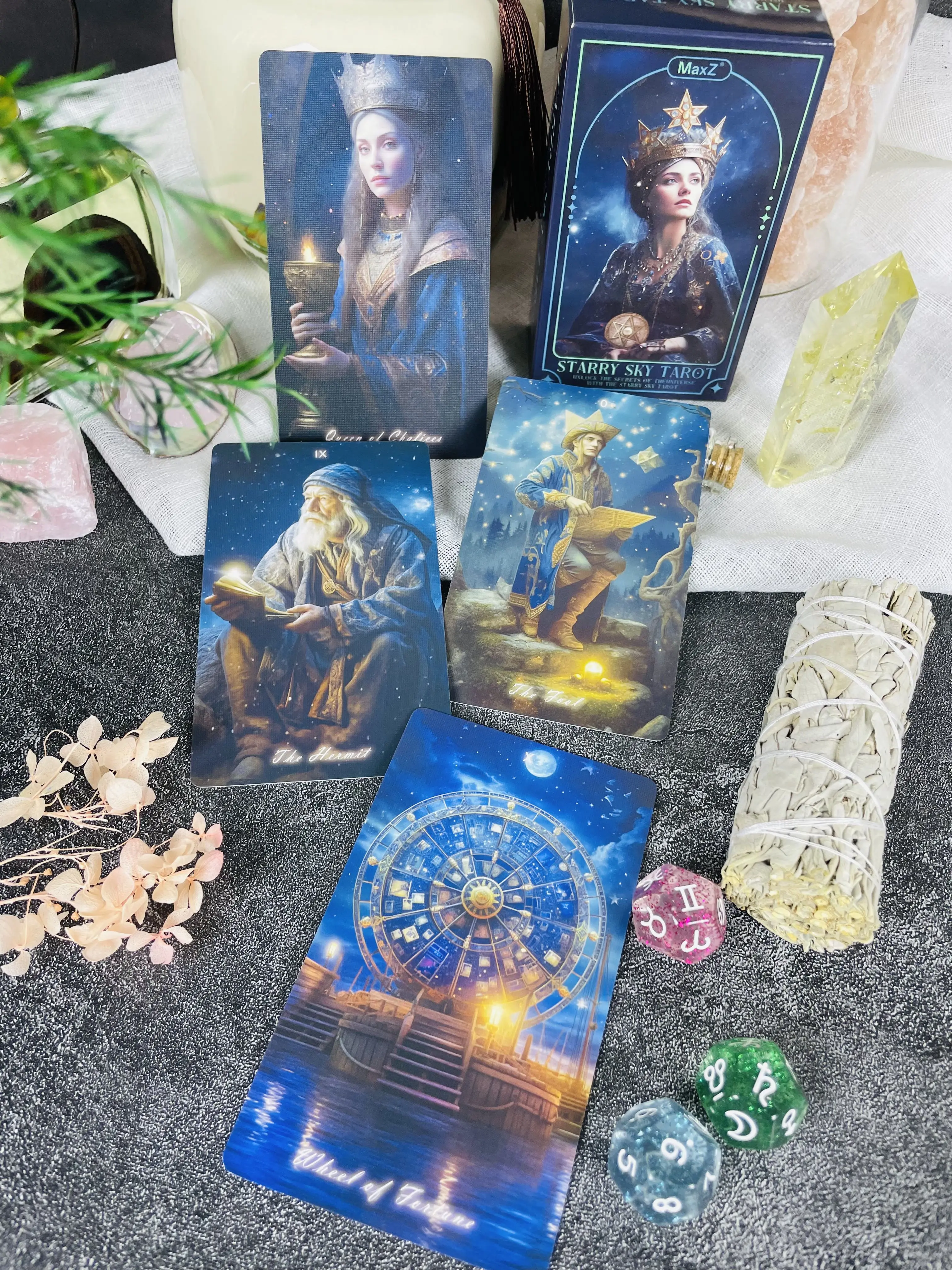 

Оригинальный дизайн, астрология, звездное небо, Таро 78 карт, премиум-класса, 400 ГГМ, тисненый лак, система RWS, 12x7 см, качественная гадание, оракул