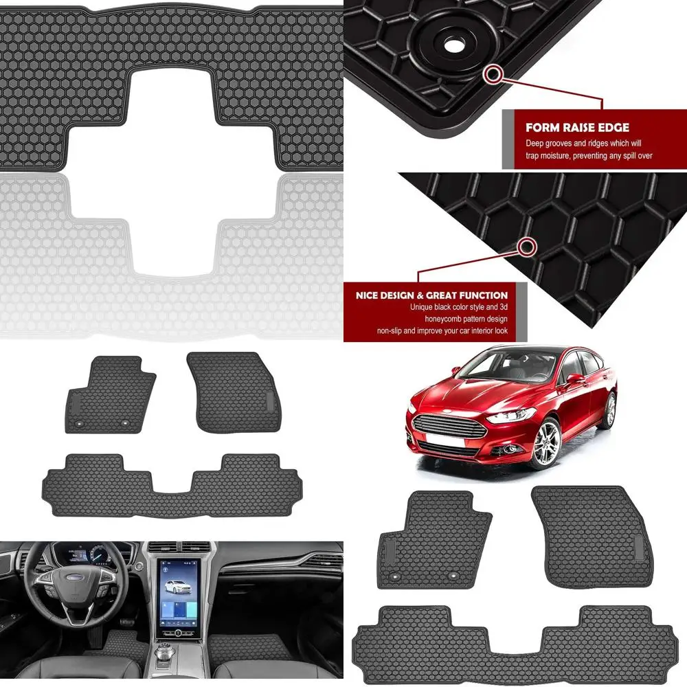 

Коврики TeddyTT, совместимые с Ford Fusion 2013, 2014, 2015, 2016, 2017, 2018, 2019, 2020 2021, сверхпрочные резиновые передние и задние автомобильные коврики
