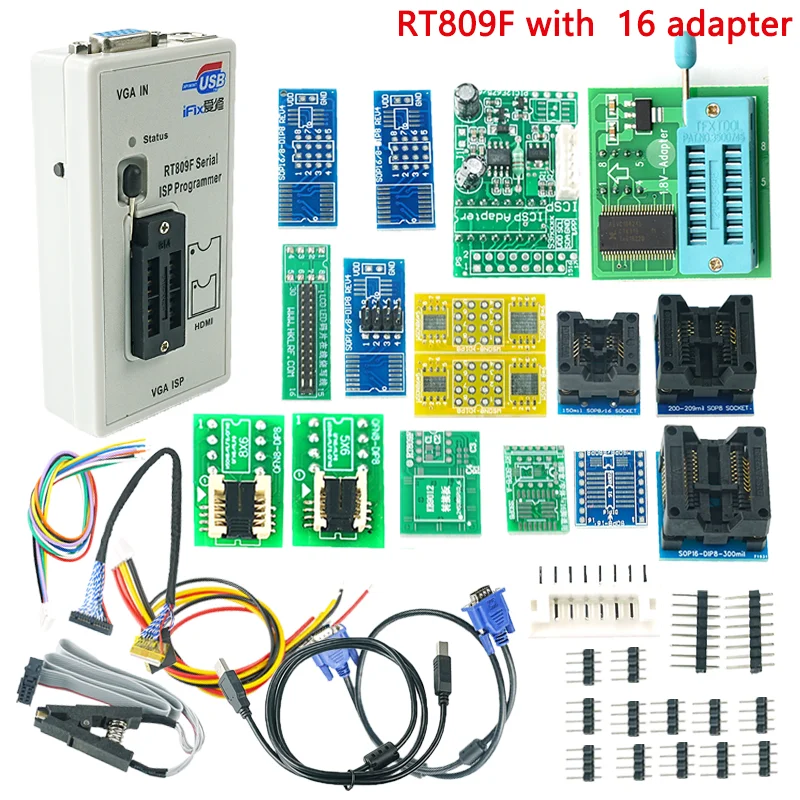 

RT809F ISP Programmer RT809 Serial ISP lcd usb programmer Repair Tools VGA LCD ISP Universal Programmer