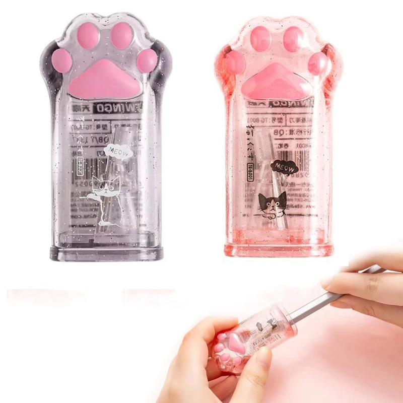 1-4Pcs Kawaii Cat Paw Shaped Lytwtw'S School Pencil Sharpener Stationery Kids Gift Cute School Supplies Korean Stationery