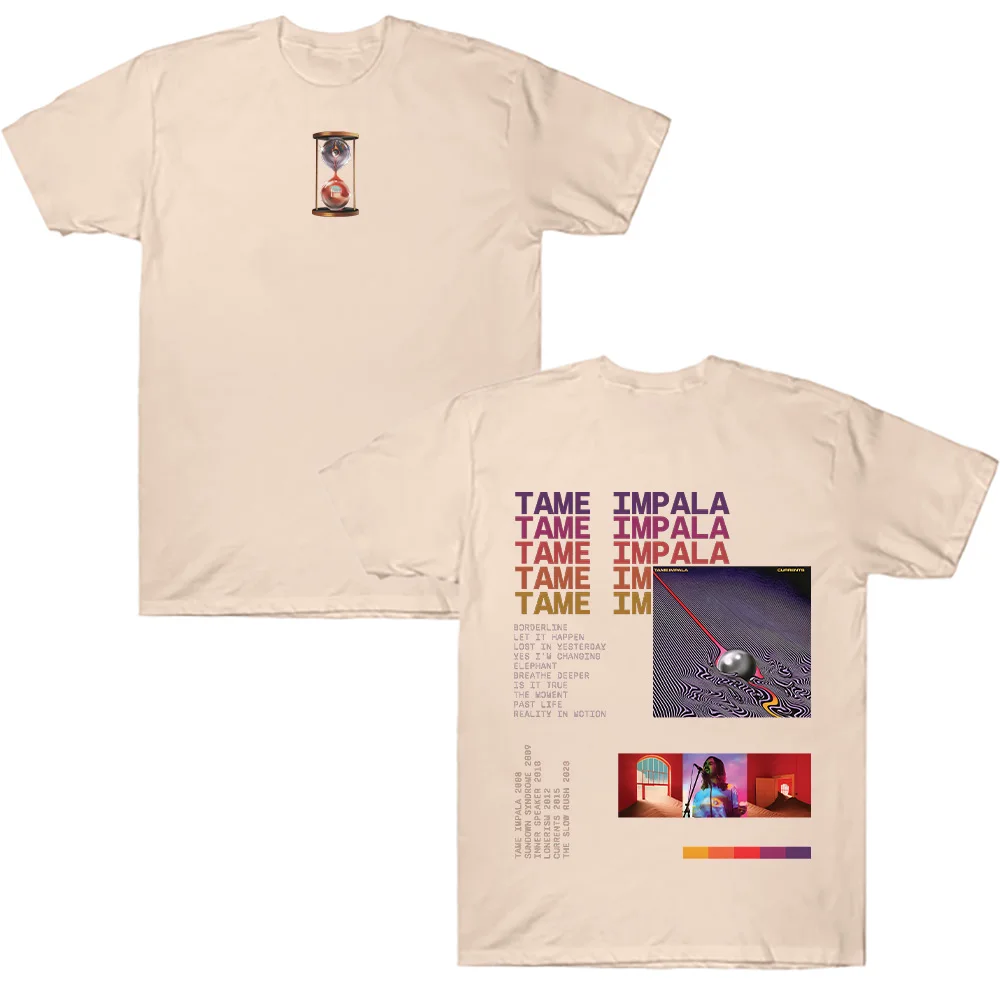 Tame Impala T-Shirts Vintage Tame Impala Currents Grafik-T-Shirt Unisex trendige Baumwoll-T-Shirts Sommer neues Design Geschenk für Fans T-Shirts – Detail 5