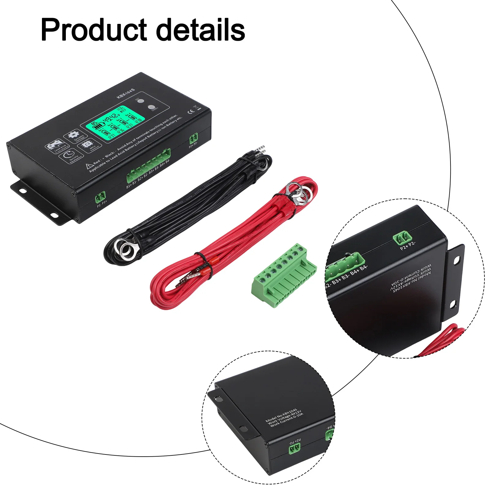 Automatic Battery Balancer Battery Regulator Battery Charging Battery Maintenance 12V Lithium Battery Pack Plug-in Terminals