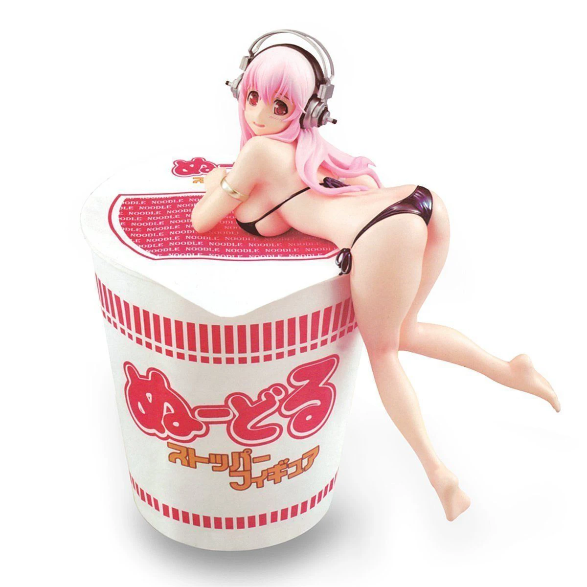 10CM Anime Figure Super Sonico PVC Action Figurine Model Toy Cake Decor Swimsuit Dress Up SoniComi Noodle Stopper Figure Gift