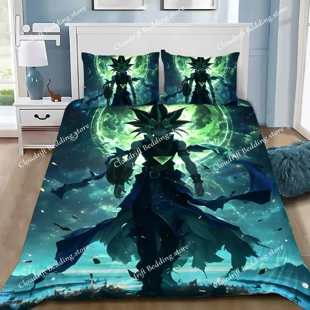 

Duvet Cover Pillowcase Bedding Set Yu-Gi-Oh Pharaoh Atem Adult BoyGirl Bedroom Decoration Children Gift Single Double Large Size