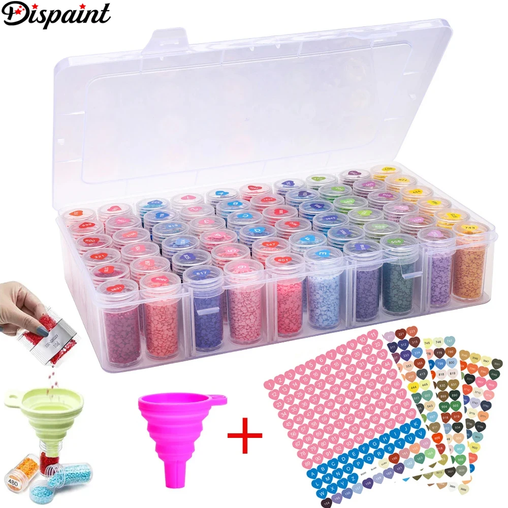 Dispaint 24/30/60 Bottles Storage Box 5D Diamond Painting Tools Embroidery Accessories Tools Bead Mosaic Storage Container Case