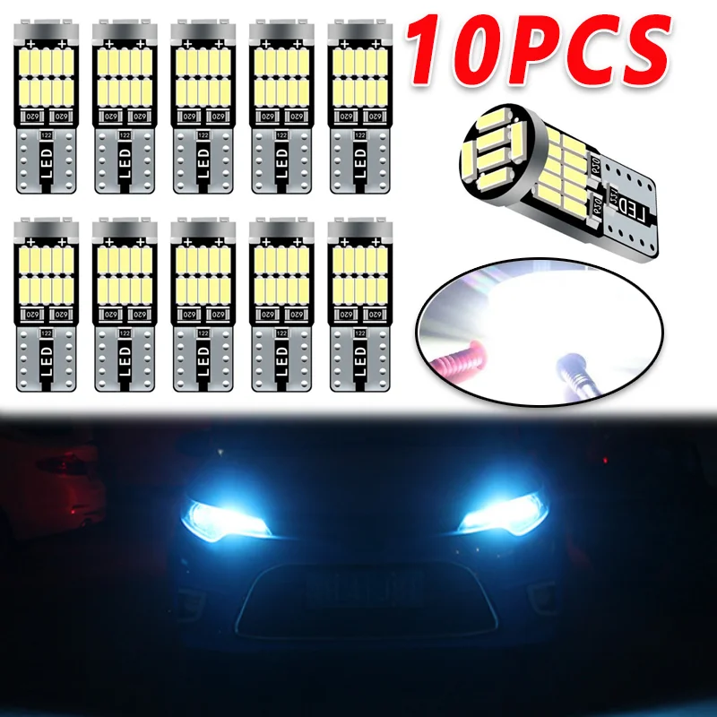 

10pcs T10 Led Canbus No Error Car Interior Light T10 26 SMD 4014 Chip Pure White Instrument Lights B Car Parking Position Lights