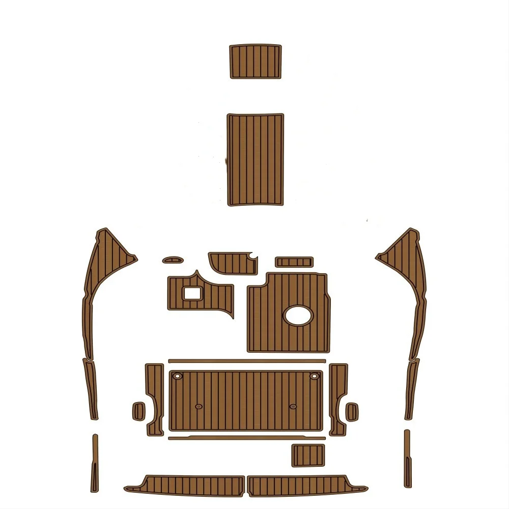 

1997 Bayliner 2855 Swim Platform Cockpit Bow 2 Pieces Less Boat EVA Foam Teak Floor Pad Mat