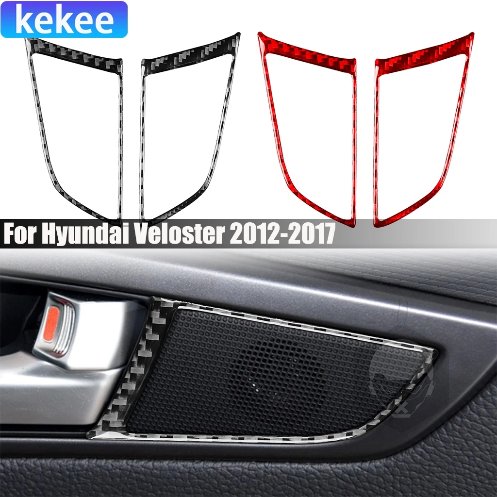 

Carbon Fiber Car Accessories Door Handle Frame Decorative Modified Interior Cover Sticker Trim For Hyundai Veloster 2012-2017