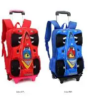 

Car Style School Wheeled Backpack Children Rucksacks with wheels for kids School Trollley Bag Rolling Backpack Bag for boys