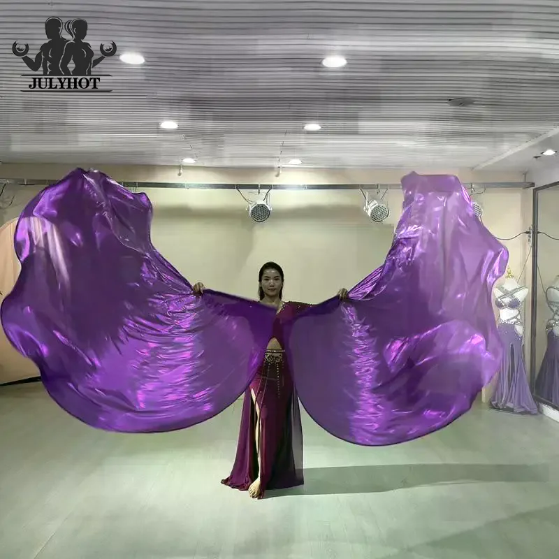 With Telescopic Sticks Belly Dancing Fan Imitation Silk Fans Props Scalable Rods Multicolor Scarves Flag Lightweight Dance Props