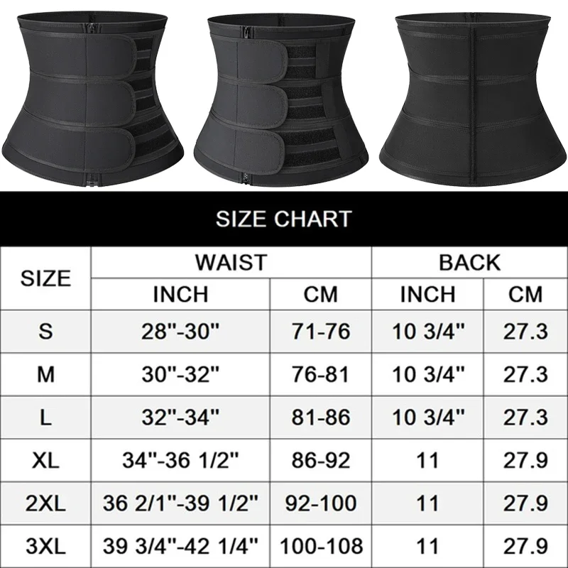 Men Waist Trainer Trimmer Belt for Weight Loss Neoprene Body Shaper Sauna Workout Sweat Belly Belt with Double Straps Shapewear