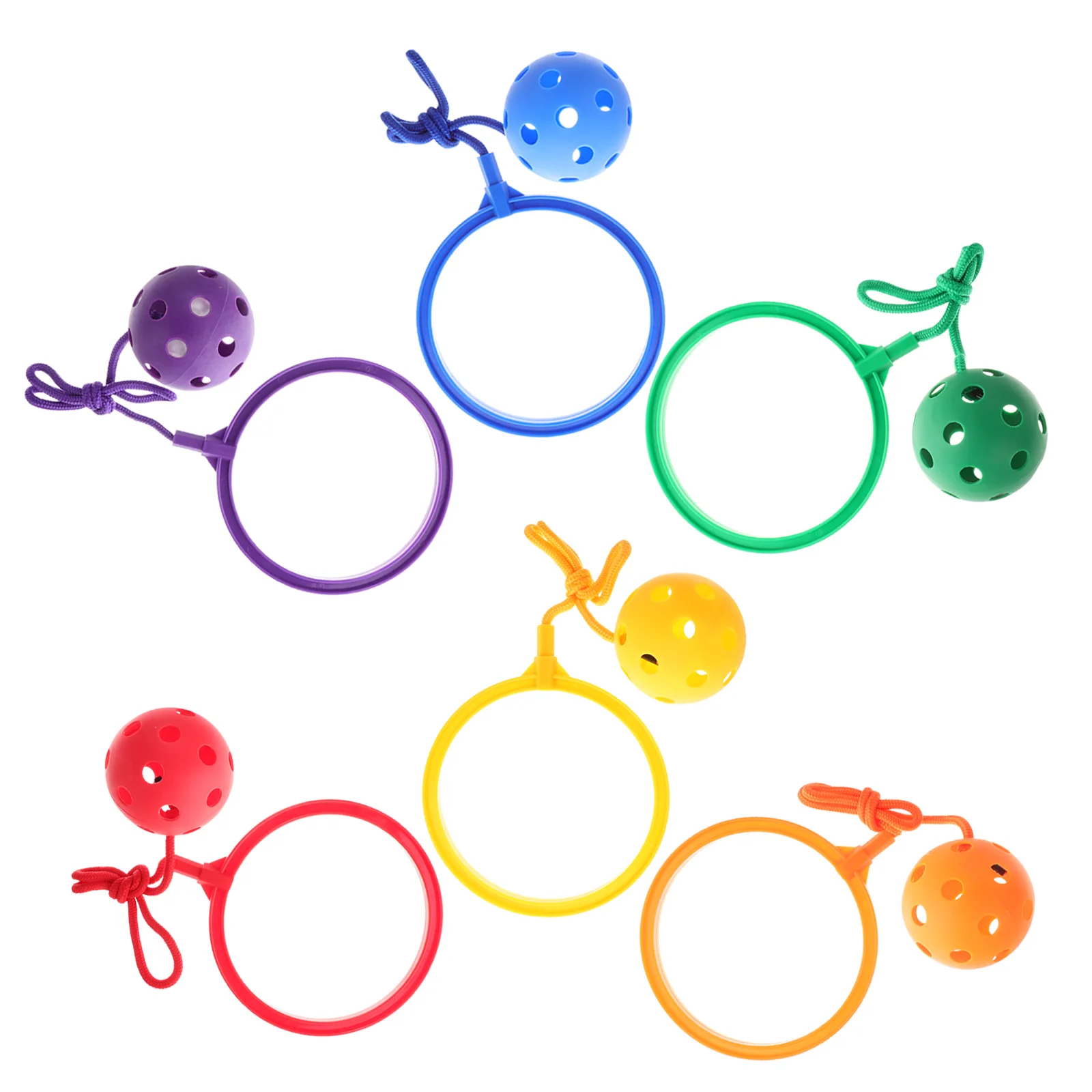 6 Pcs Hoop Ball Bouncing Exercise Jump Leg Skip Toy Ankle Jumping Ring Girl Parent-child