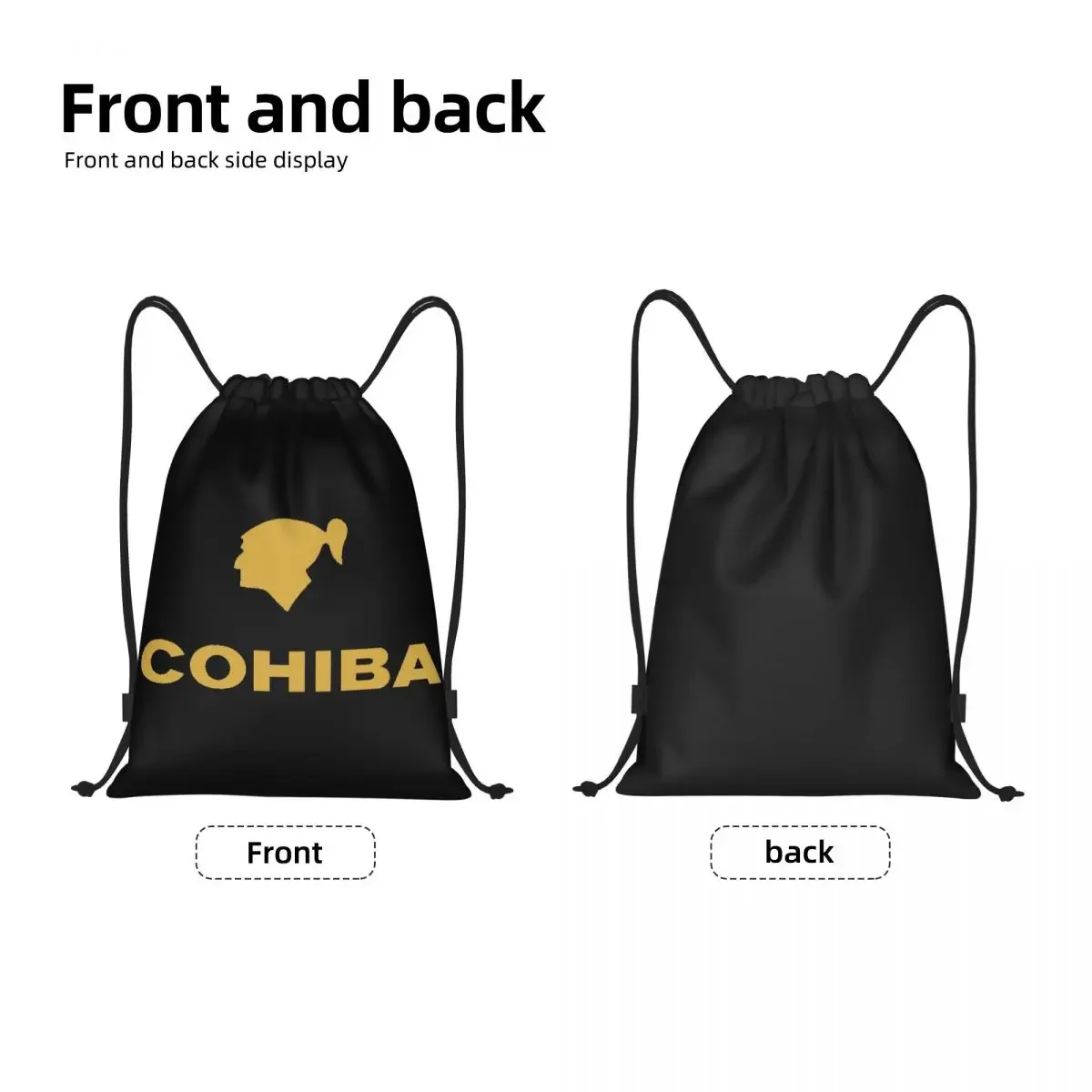 Custom Cohibas awstring Backpack Bags Men Women Lightweight Cuba Cigar Gym Sports Sackpack Sacks For Yoga