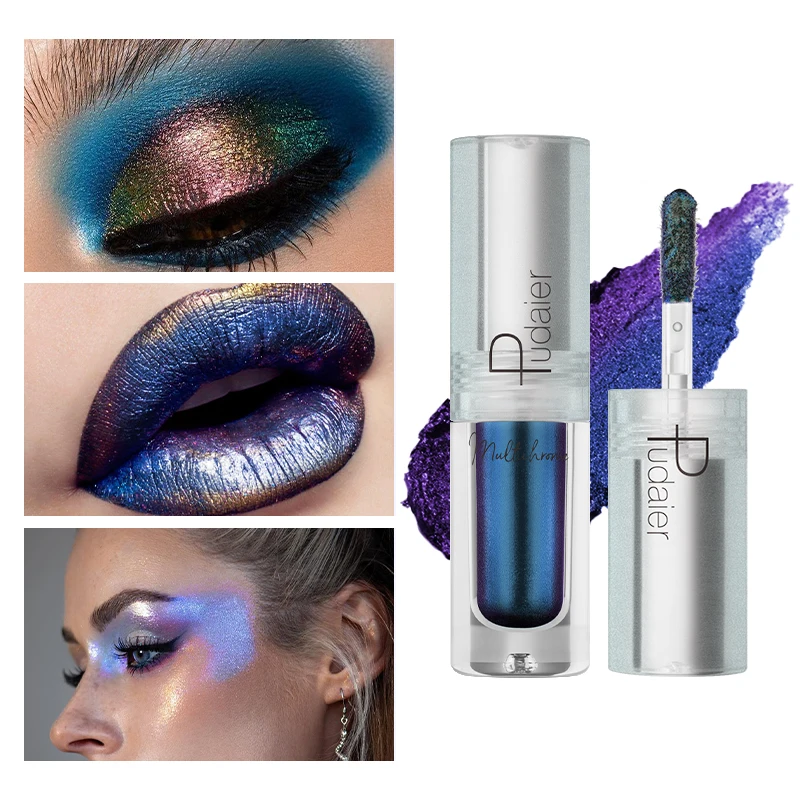 Liquid Duochrome Eyeshadow Stick Metallic Chameleon Green Eye Pigment Gel LongLasting Glitter Shimmer Sparkling Shiny Eye Makeup