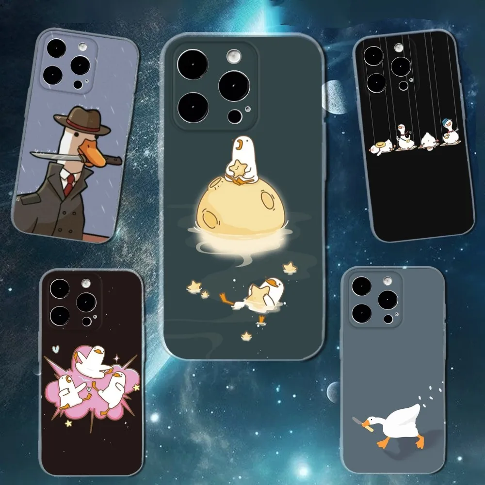 

Funny D-DucK Goose meme Phone Case For iPhone 16,15,14,13,12,11 Plus,Pro,Max,XR,XS,X,7,8 SE,Mini Transparent Silicone Soft