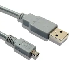 1m PC Camera Cable USB 2 0 A to 8 Pin B Cable w/ Ferrite for CoolPix P90 PDAs USB Type A Male to Type B Mini 8 pin Male