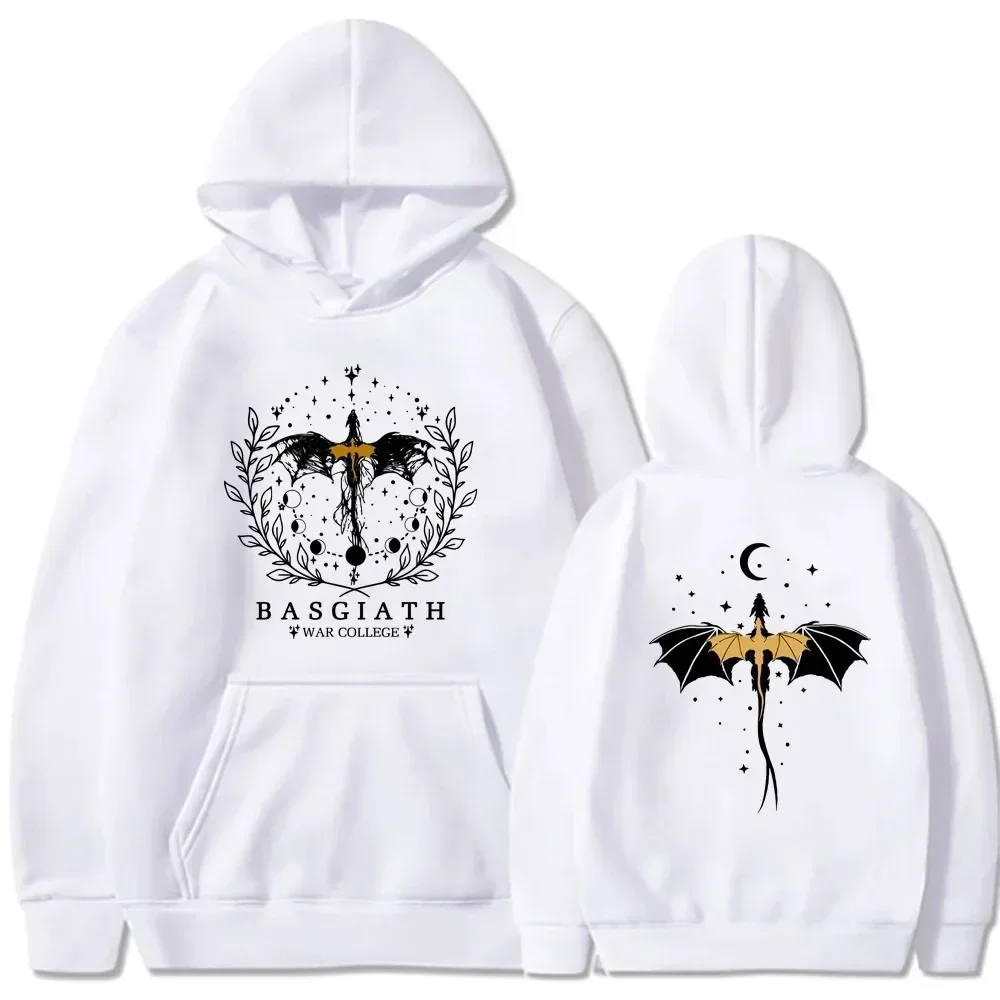 Basgiath-Sweat à Capuche en Coton avec Graphique Imprimé pour Homme et Femme, Vêtement de Rue, Collection Printemps-Automne