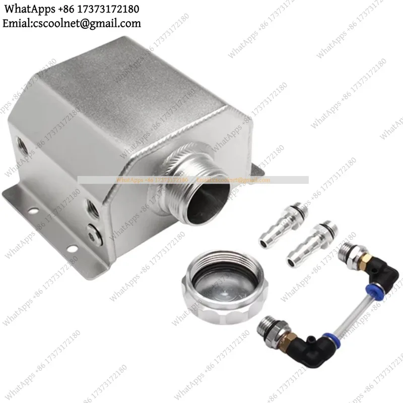 JS01 1L Coolant Overflow Reservoir Tank Catch Can Radiator Expansion Breathable Aluminum Alloy Car Accessory