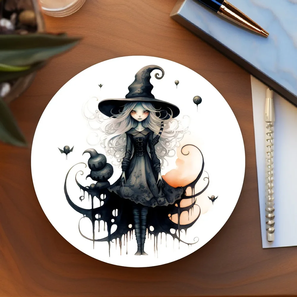 Halloween Coaster Witch Home Ecofriendly Coffee Table Drinkware Witch for party decoration supplies favors gift Witchcraft funny