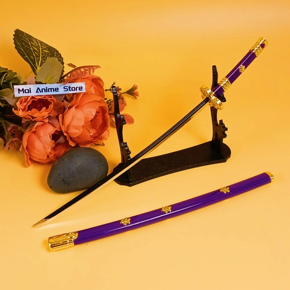 10-calowa stalowa katana Roronoa Zoro, żelazny nóż ninja, oryginalny szabla samurajska, metalowy miecz anime Zoro, katana japońska w naturalnym rozmiarze, zabawka, prezent