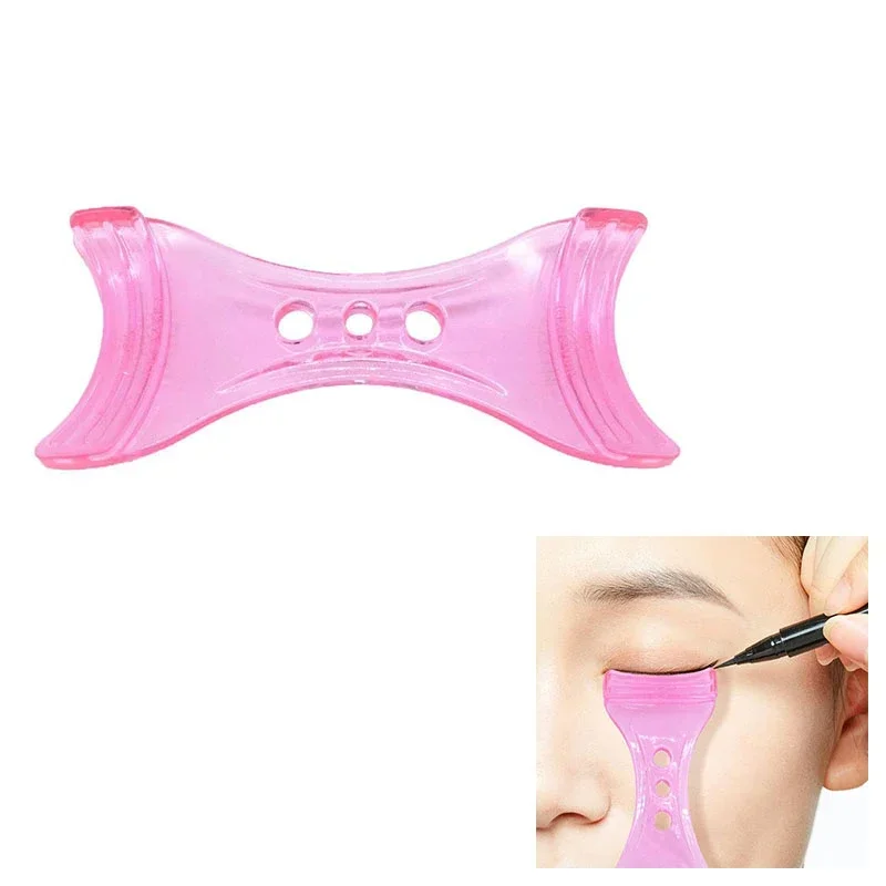 3 In 1 Make-Up Mascara Schild Guard Eye Lash Mascara Applicator Kam Wimper Curling Make-Up Borstel Kruller Oogmake-Up Stencils Roze