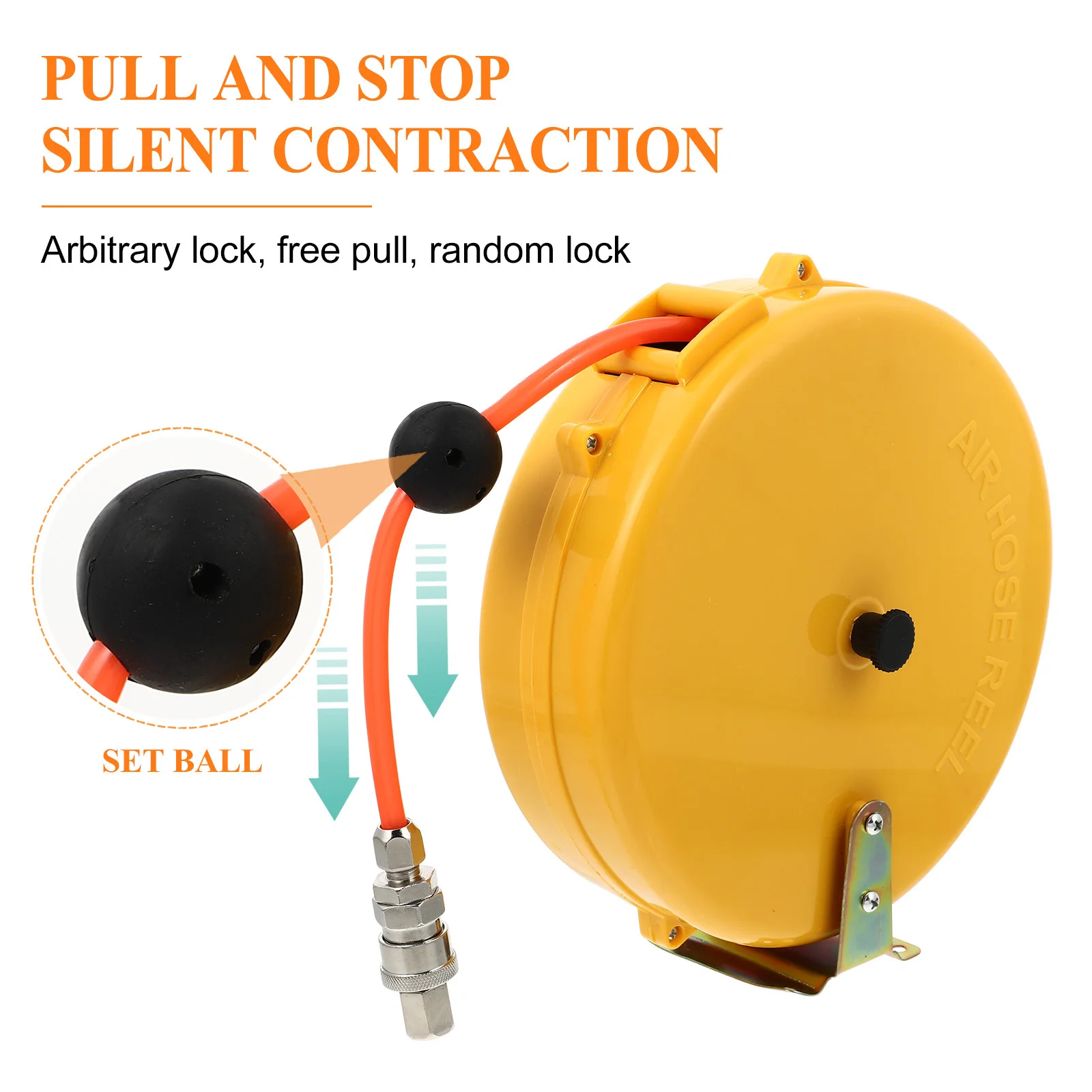 1Pcs Automatic Air Hose Reel Retractable Telescopic Wall Hanging Pneumatic Tool High Pressure Resistant for Workshop Garage