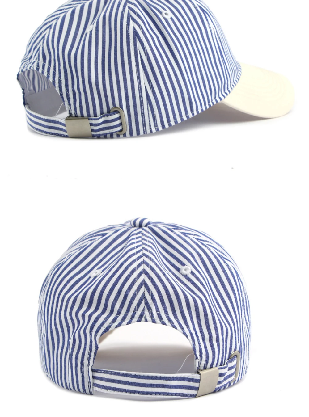 HT5087 Unisex Baseballkappe 2026 Neue Frühling-Sommer Kollektion Weiche Sonnenkappe Gestreifter Baseballhut Verstellbare Snapback-Kappe – Detail 11