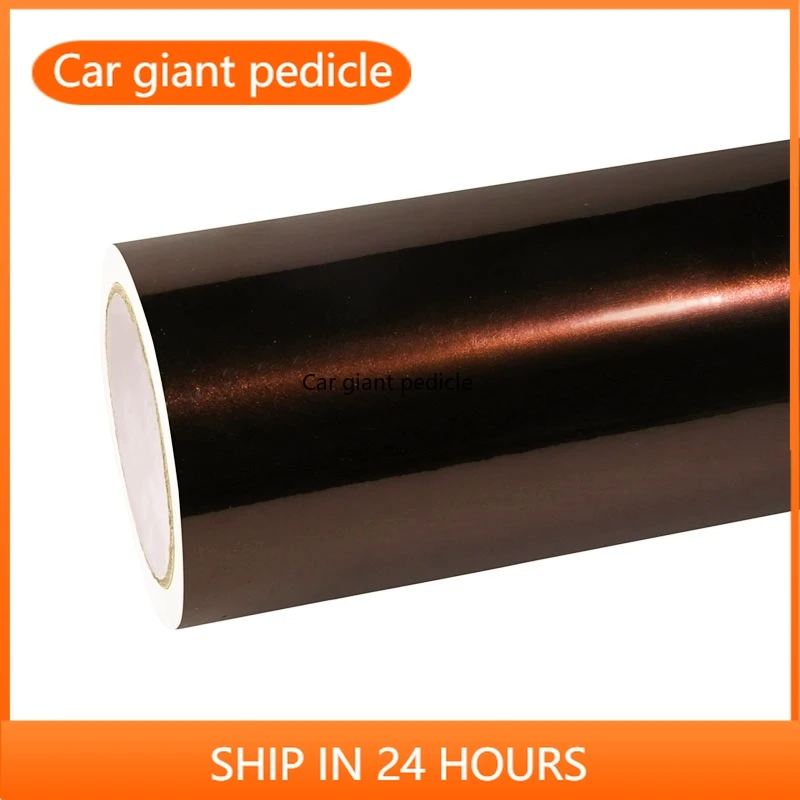 Highest qualityGloss Cocoa brown vinyl Wrap Film Car Wrap Film Non degumming Non fading quality Warranty 1.52M*17M roll