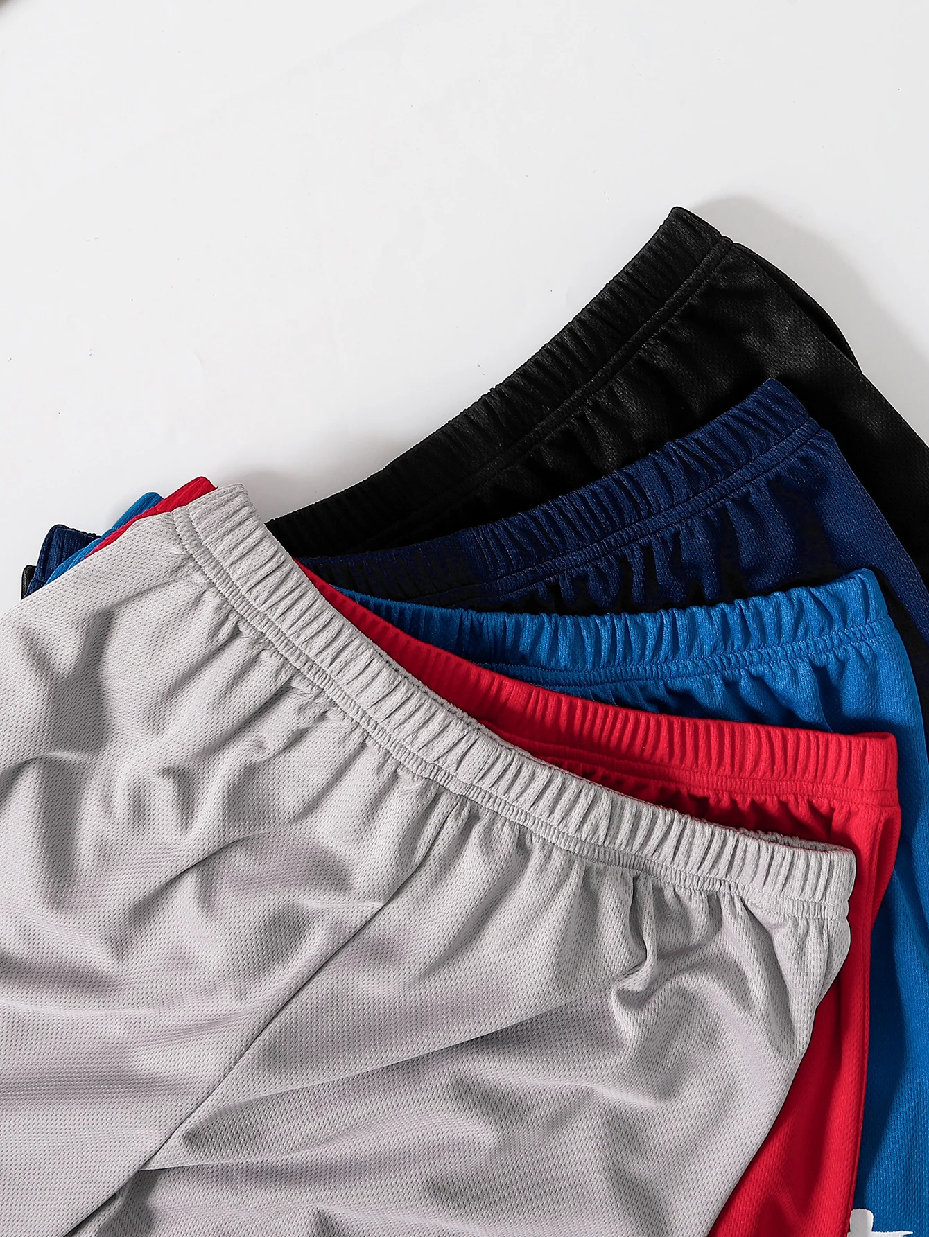 4-teilige Sommer-Shorts für Jungen mit Mesh-Lächelndes-Gesicht-Print, lässige Sporthose mit elastischem Bund, cooler Stil, Alltags-/Sportbekleidung, 3–10 Jahre, atmungsaktives Material – Detail 5