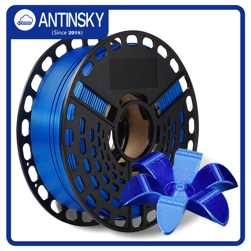 Antinsky PLA-Silk Multple Colors 3d printer 1.75mm 1KG Filament Glossy Surface high tough speed 50-200m/s pla silk filament