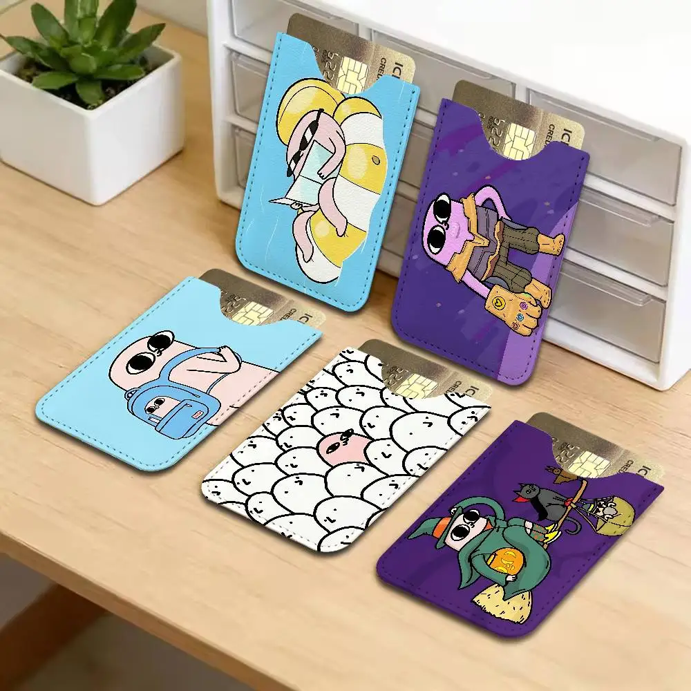 Lovely Ketnipz Cartoon Ultra Slim Men Leather Mini Wallet Lightweight Credit Bus ID Card Holder Case for Daily Business Use