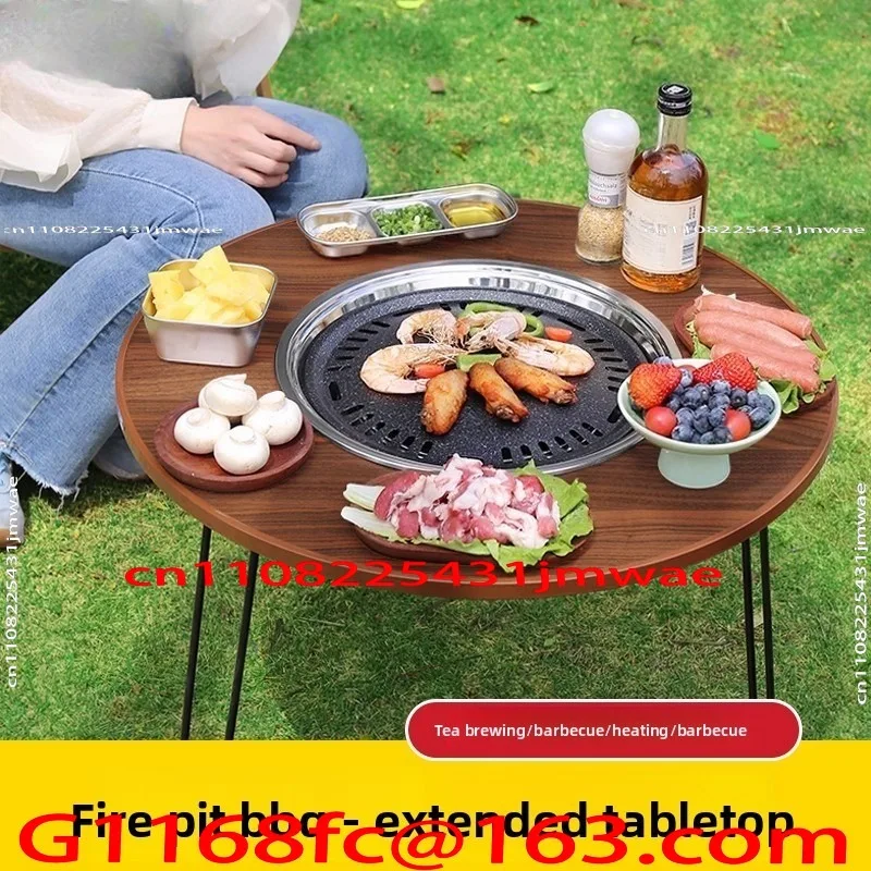 Outdoor BBQ Grill Home Portable Folding Table Charcoal Roasting Around The Stove To Make Tea