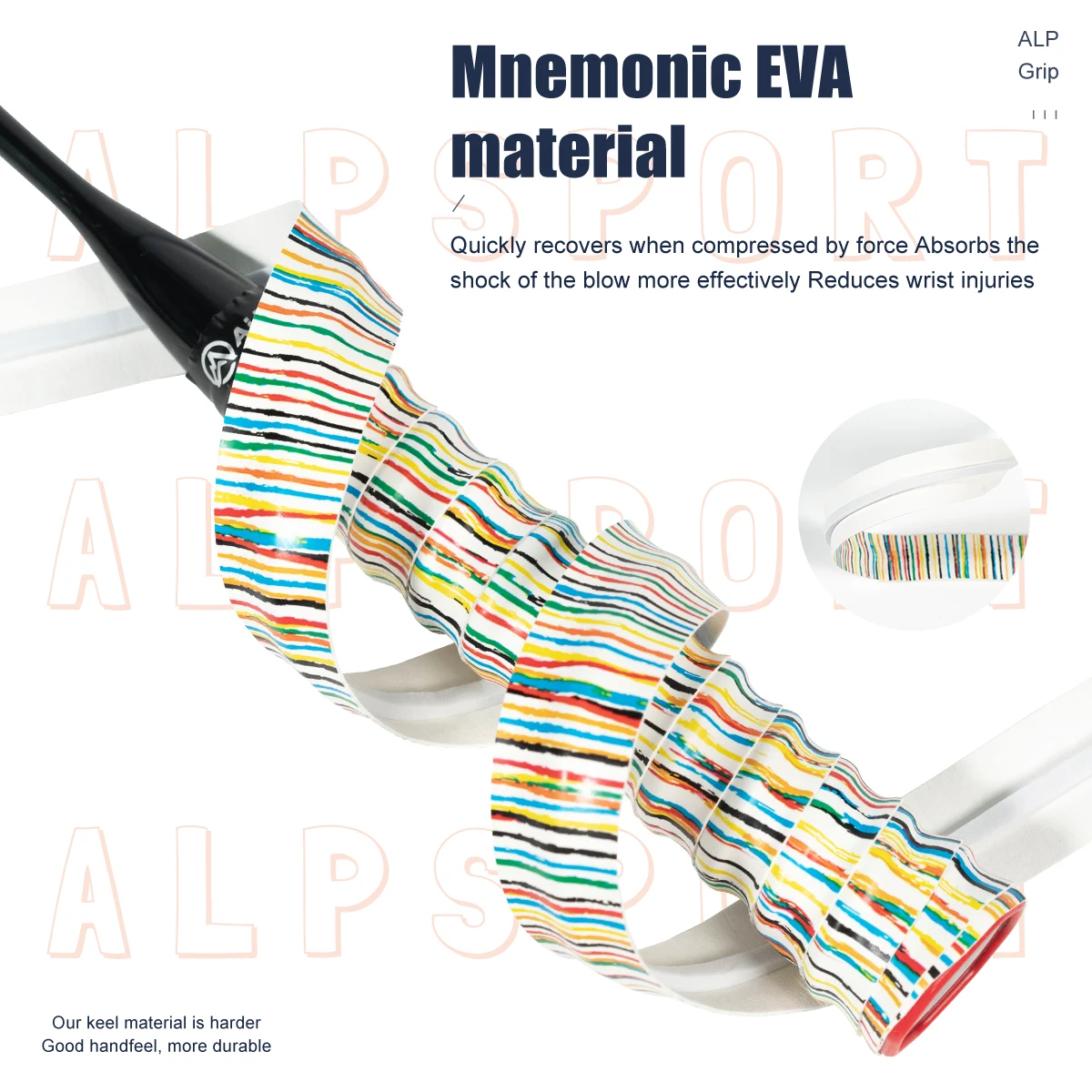 Nastro overgrip per racchetta da badminton ultraassorbente e antiscivolo ALP Pro Grip: migliorano il tuo gioco con comfort e controllo