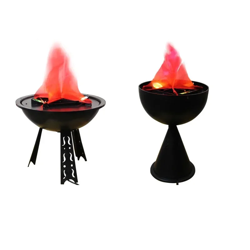 

House Bar Haunted Shop Home Party Decor Halloween Simulation Brazier Decoration Electirc LED Flame Light Fake Fire Burning Props