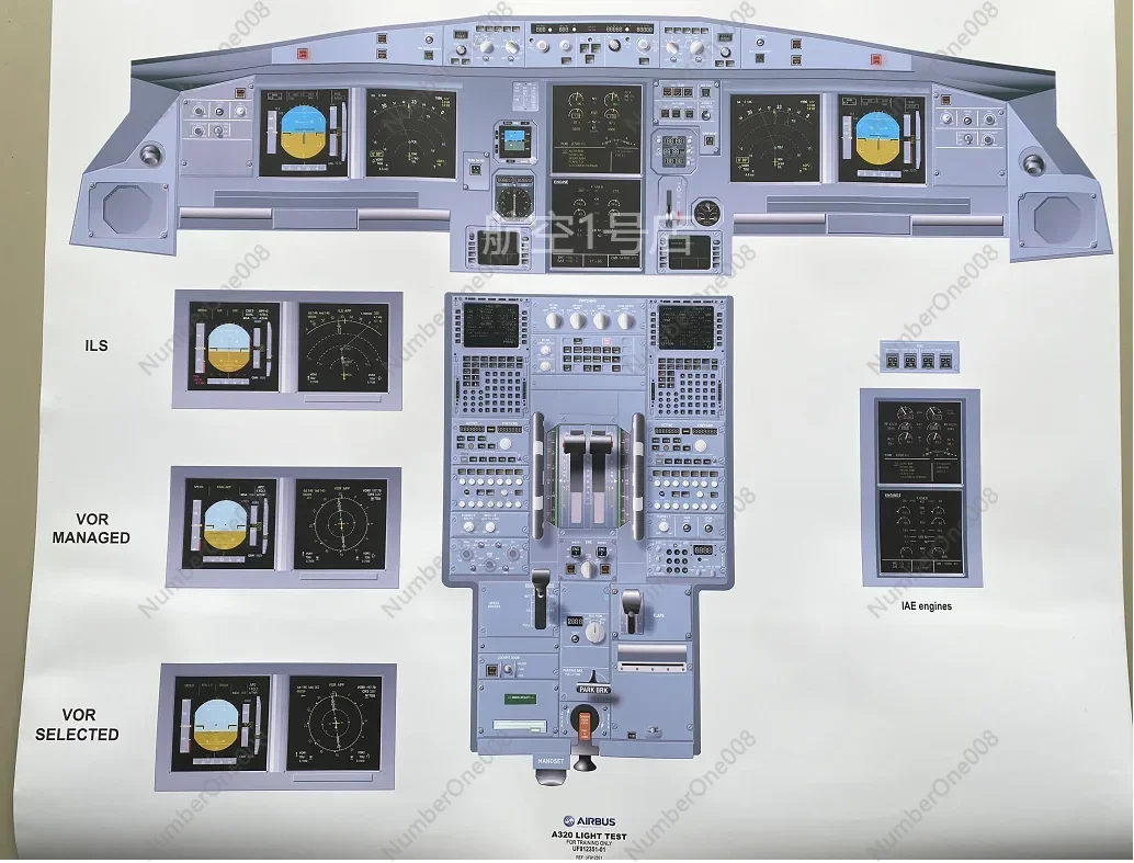 

Симулятор Аэробус A320, схема кабины, тренировочный плакат 91 × 63,6 см