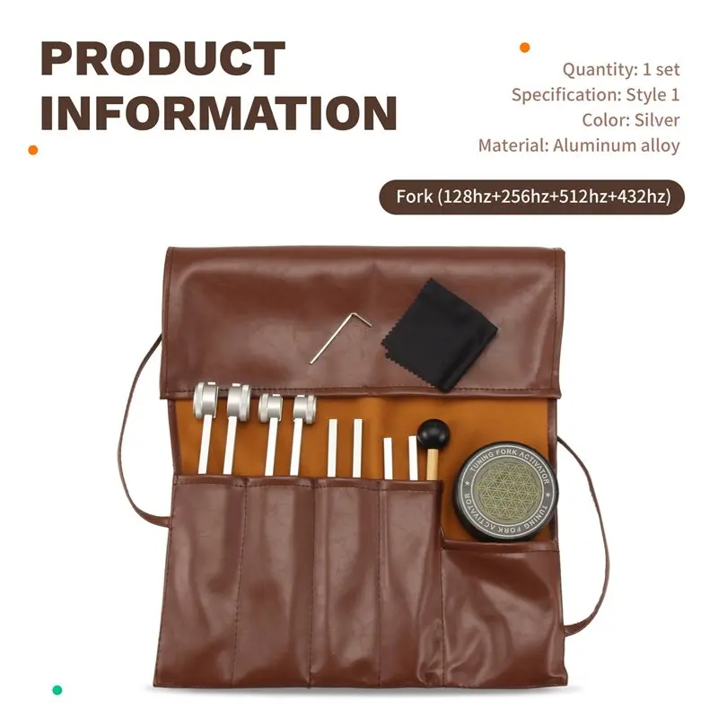 A51Q-para curación, juego de diapasón de terapia de sonido 128Hz 256Hz 512Hz 432Hz con activador para el cuerpo