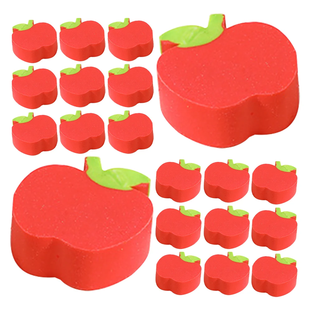 100 Pcs Apple Eraser Kids Erasers for Bulk Small Toddlers Cartoon Mini Cute Lovely Counter Adorable